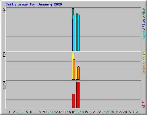 Daily usage for January 2026