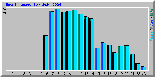 Hourly usage for July 2024