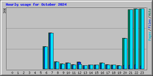 Hourly usage for October 2024