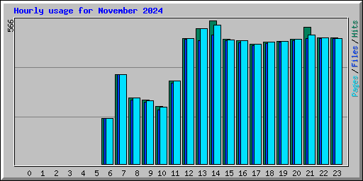 Hourly usage for November 2024