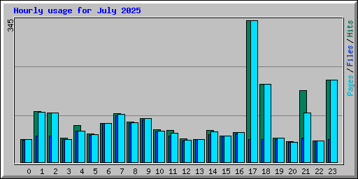 Hourly usage for July 2025