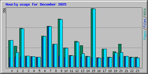 Hourly usage for December 2025