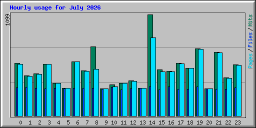 Hourly usage for July 2026